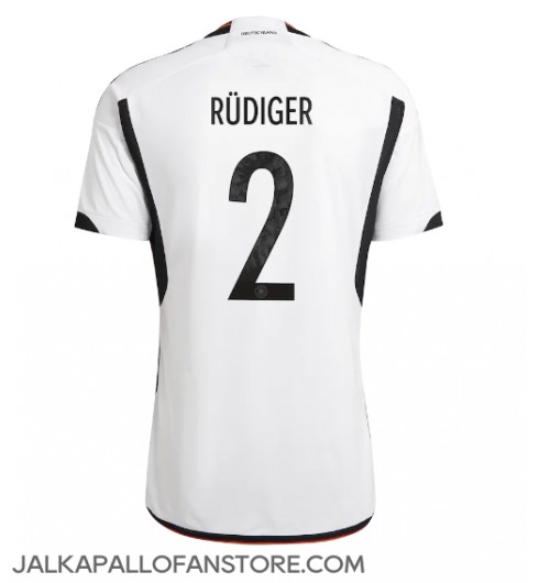 Saksa Antonio Rudiger #2 Kotipaita MM-kisat 2022 Lyhythihainen